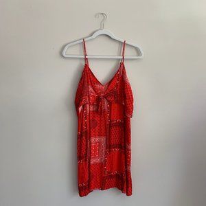 🚨CLEARANCE! Boho Red Summer Tank Top Size L